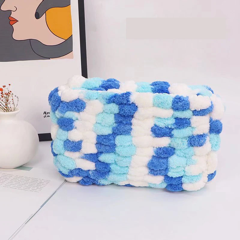 1Pc 130g Rainbow Ball Yarn Colorful Pom Pom polyester Yarn for Knitting Blanket Cushion Line crochet mat Thread  25m 984in view 6