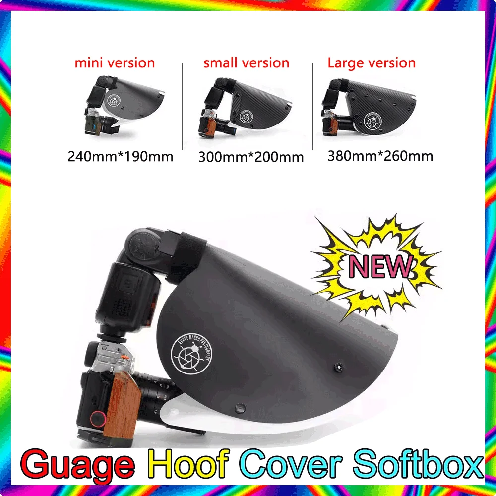 Guage Hoof Cover Universal Flash Diffuser Softbox Speedlight Reflector Snoot Camera Accessories for Macro Lens Shooting