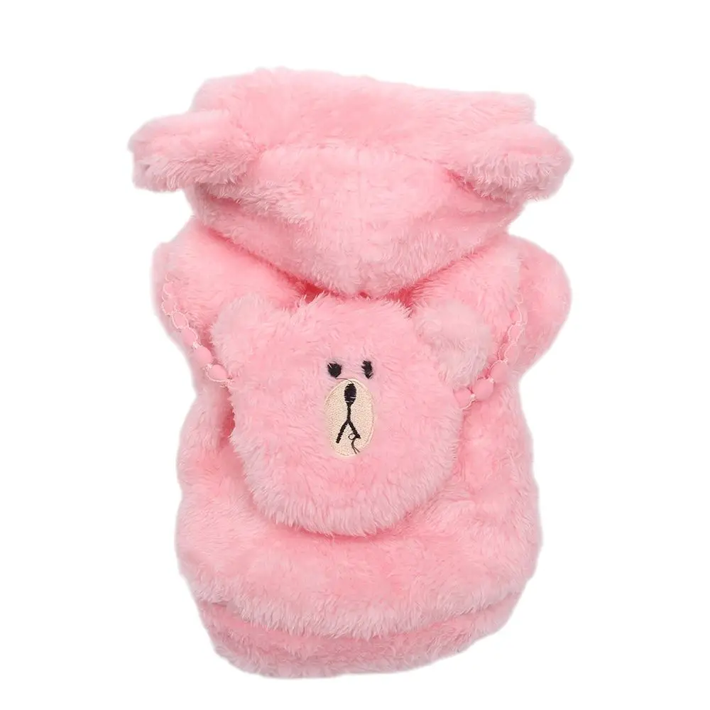 

Pet Dog Faux Fur Warm Hoodie Coat 2 Legs Bear Design Winter Clothes Pet Puppy Apparel 5 Color