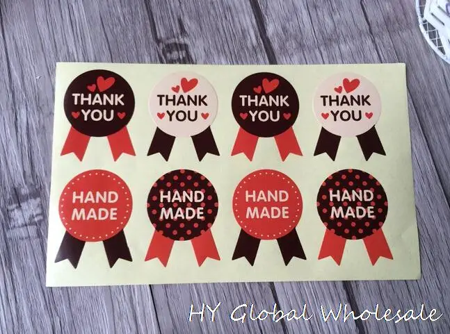 80pcs/lot medal shape kraft paper sticker