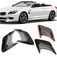 1Pair Car shark gills and cow horns simulation air outlet side air outlet hood decoration air outlet, leaf board car accessories