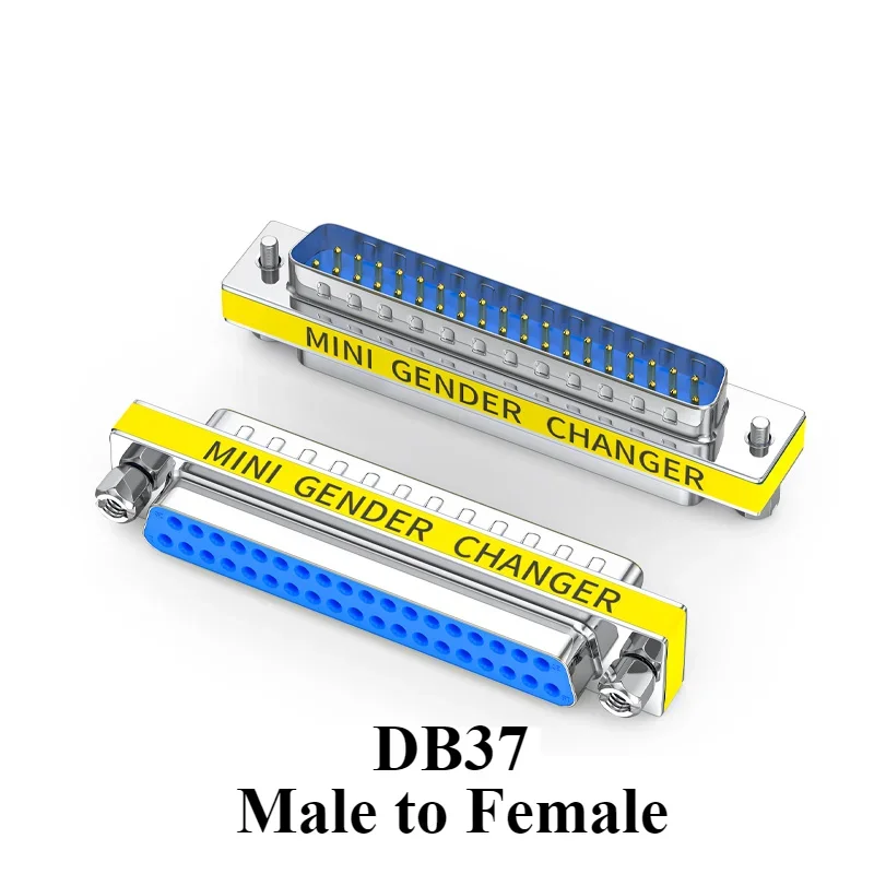 5Pcs DB9/DB15/DB25/DB37 Pin VGA Female To Female/Male To Male/Female RS232 Serial Port Com Connector Mini Gender Changer Adapter