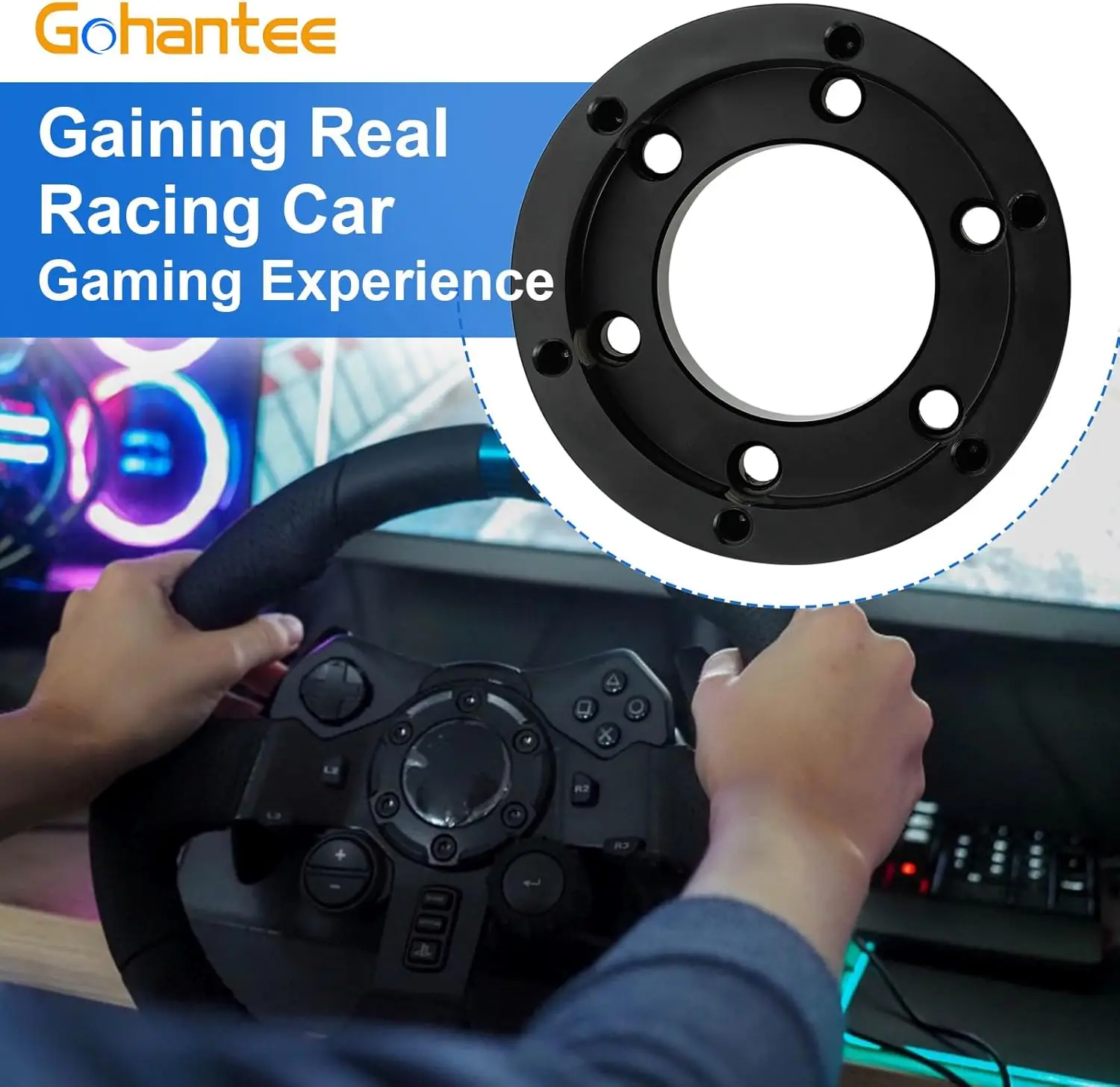 70mm Steering Wheel Adapter Plate for Logitech G29/920/923 Upgrade Racing Car Game Wheel Adapter 13 14 Inch Steering Wheel