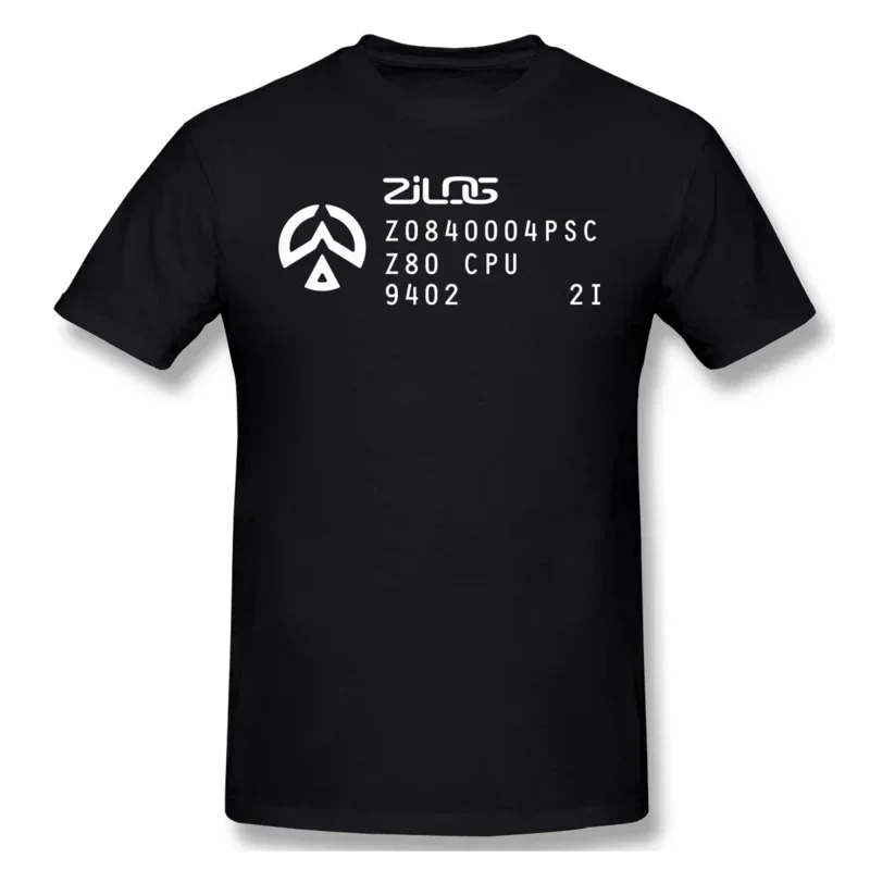 Camisetas de programador para hombre, Tops divertidos Vintage Zilog Z80, marcas de microprocesador, camisetas de algodón puro, camiseta Harajuku, estilo pesado