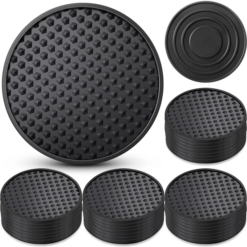 

Non Slip 36Pcs Silicone Coasters For Drinks Cold Hot Heat For Tabletop Coffee Bar For Table