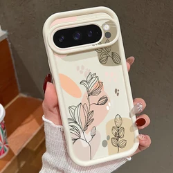 Flower Print Silicone Phone Case For Google Pixel 10 9 Pro XL 8 7 Pro 9A 8A 7A Shockproof Soft Protector Cover For Pixel 9 8 Pro