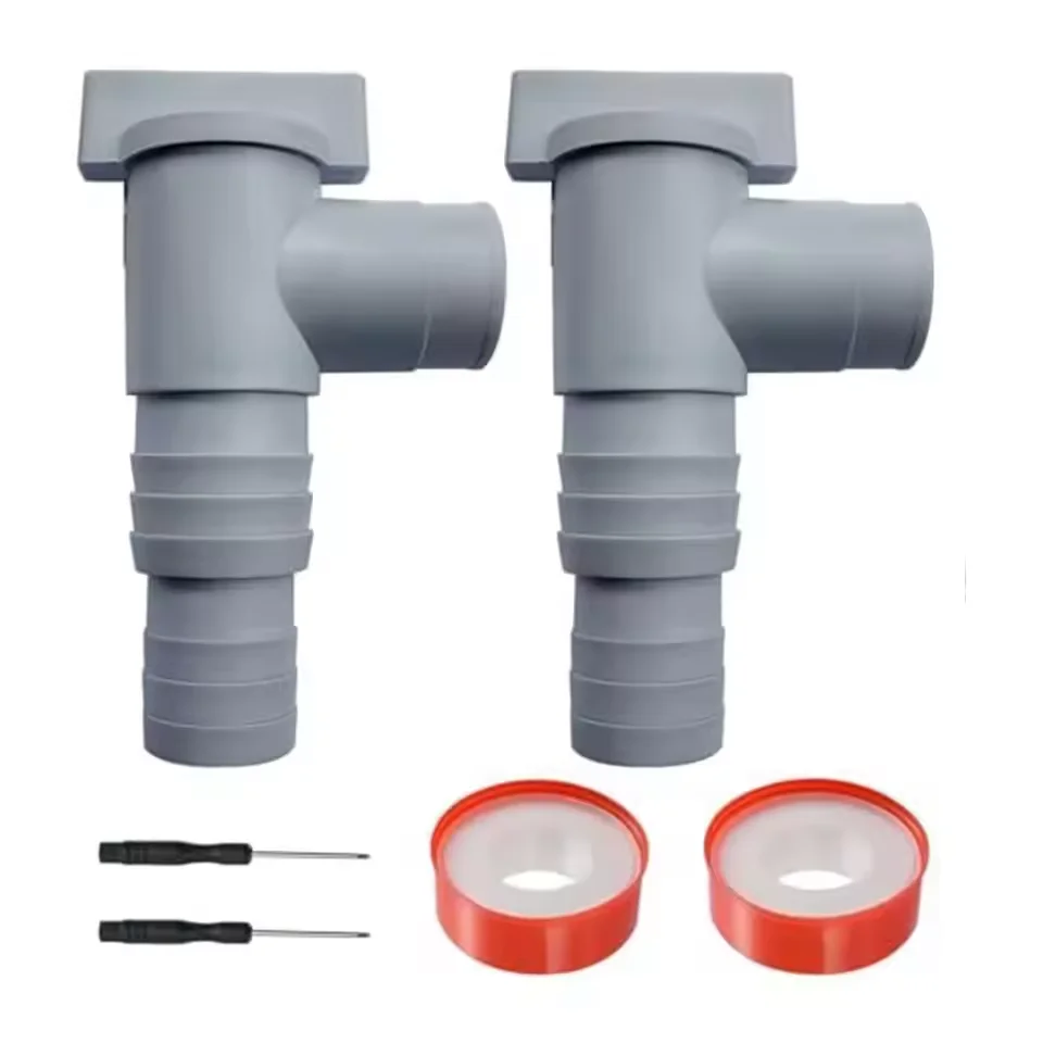 PVC Pool Filter Pump Adapter 32mm Pool On/Off Plunger Valve Leak Proof Sealed Hose Connector Replacement Outdoor Equipment Parts