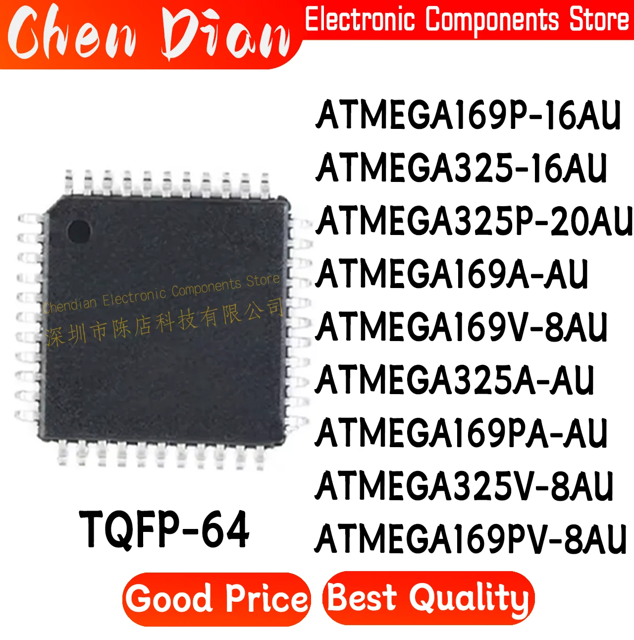 ATMEGA169A ATMEGA325A ATMEGA169V ATMEGA169PA ATMEGA325 ATMEGA325V ATMEGA169P ATMEGA169PV ATMEGA325P AU 8AU 16AU 20AU New TQFP-64