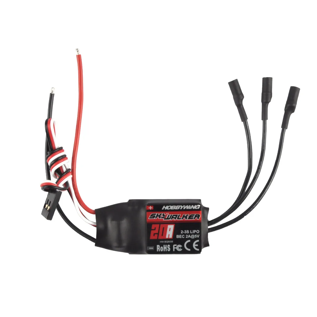 Hobbywing Skywalker 2-6S Brushless ESC Speed Controller 12A/15A/20A/40A/50A/60A/80A Build in BEC UBEC For RC HeliCopter Airplane