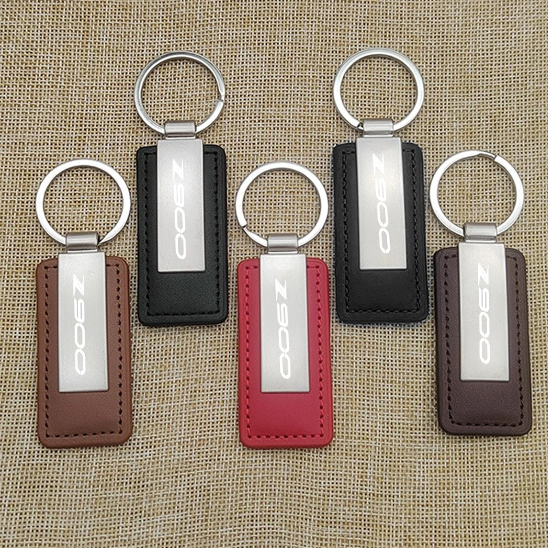 

Motorcycle Accessory Leather Keyring Gift Key Chains Buckle Fit For Kawasaki Z900 2017-2022 2021 2020 Motorbike Keyring Pendant