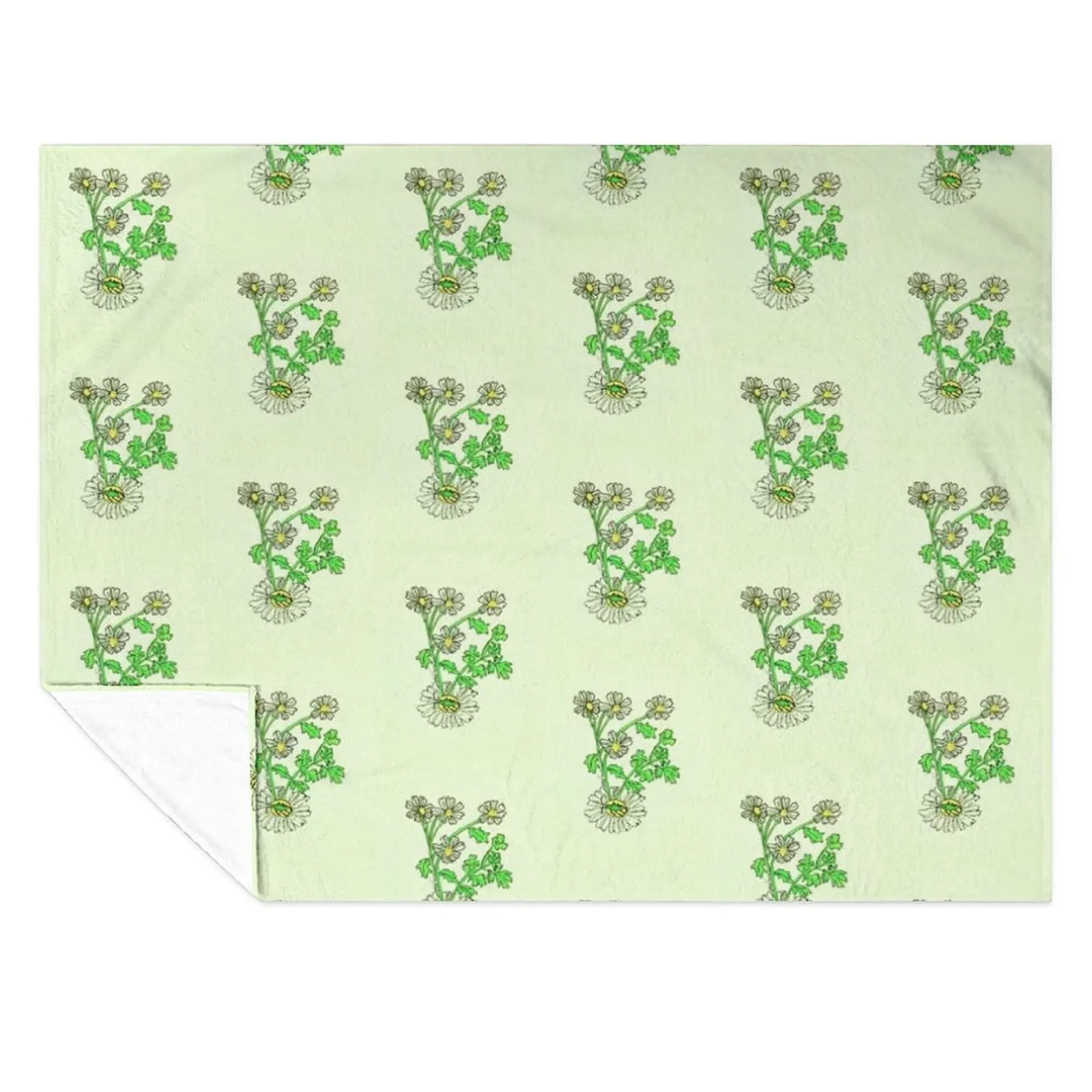 

Green Capsid Bug on Chamomile Throw Blanket Winter beds Soft Beds Beach Furrys Blankets