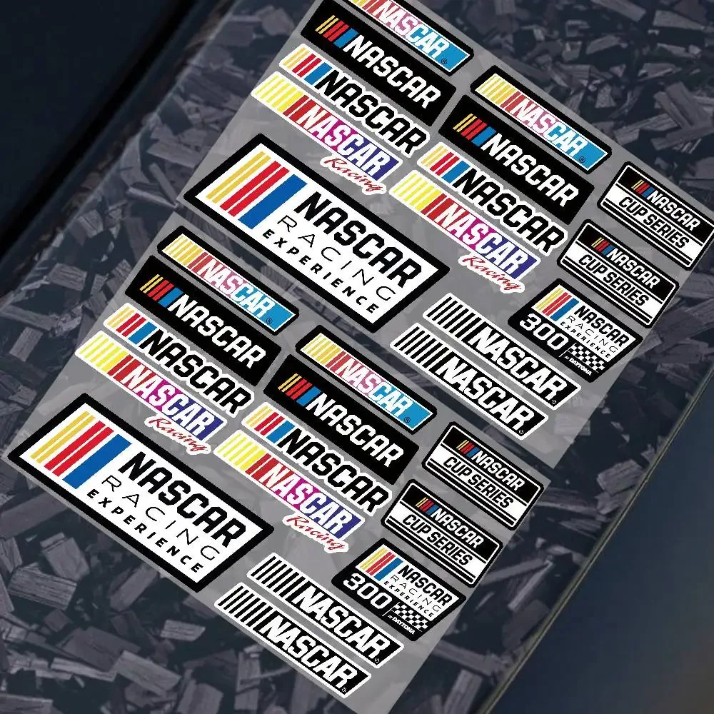 1 unidad de pegatina láser reflectante para locomotora de coche y motocicleta, pegatinas de vinilo con estilo, decoración para N-NASCAR