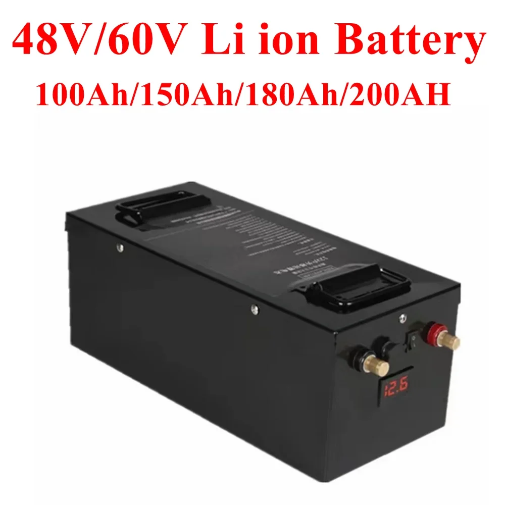 48V/60V 100AH 150AH 180AH 200AH Lithium Ion Rechargeable Battery 13s 16S for 12000w Electric Rickshaws