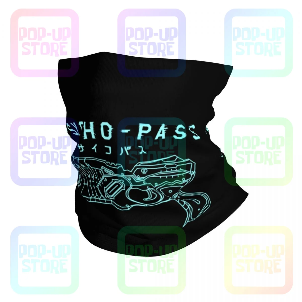 

Psycho Pass Logo And Dominator Gun Weapon Neck Gaiter Bandana Scarf Face Mask Ski Fishing Outdoor Sports