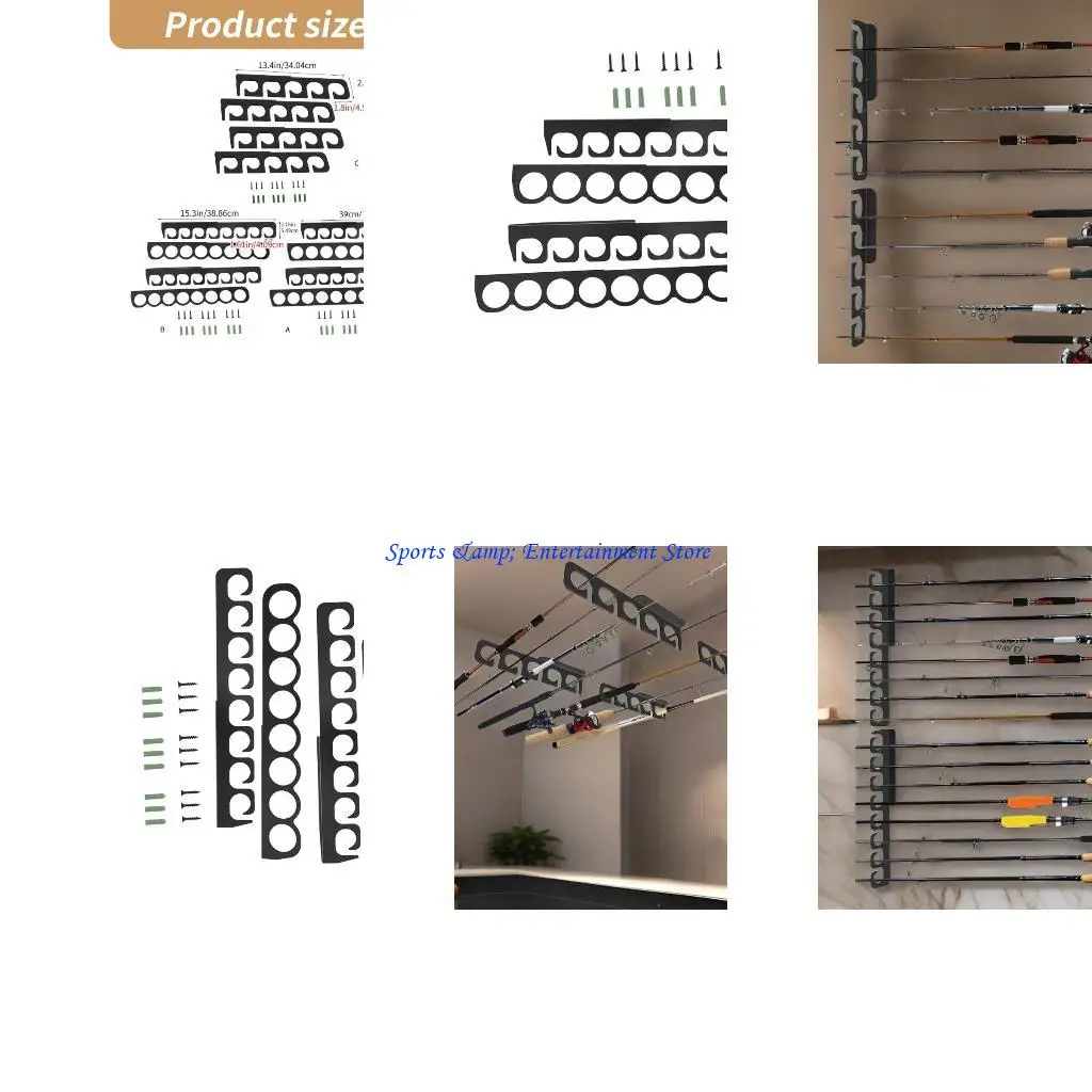 

G7NF Horizontal Fishing Rod Overhead Hanger Fishing Rod Holder Stand Fishing Rod Holder Wall Ceiling Fishing Rod Storage Rack