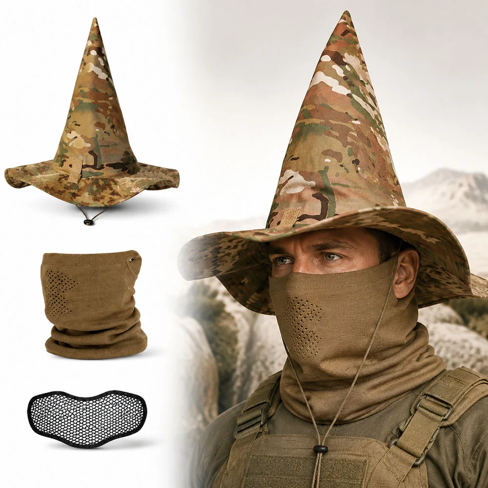 wide-brim-camo-sun-hat-set-tactical-wizard-hat-with-breathable-face-mask-steel-mesh-guard-cover-for-camping-airsoft-cs-wargame