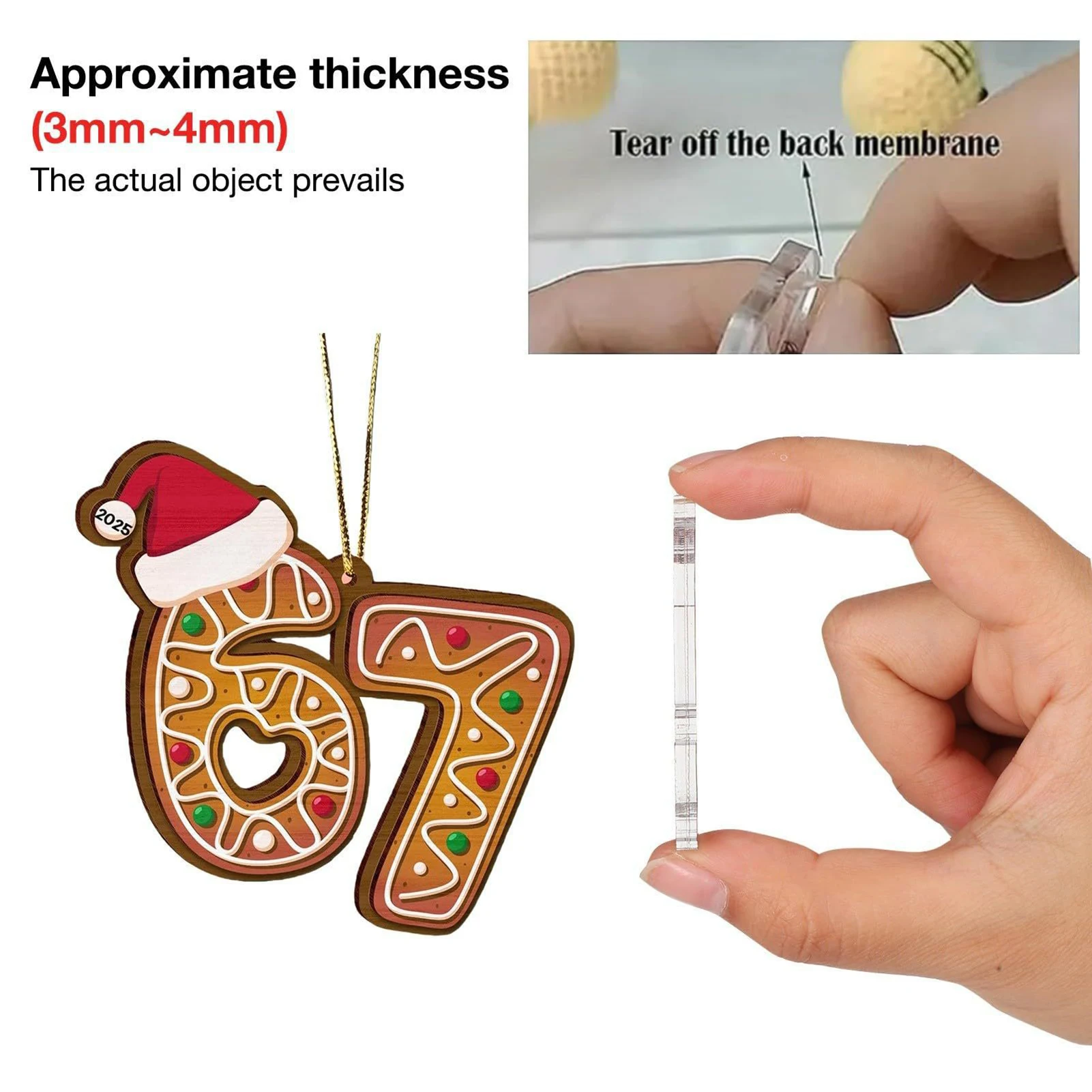 عيد الميلاد 67 نموذج زخرفة ديكور معلق عطلة الديكور لشجرة عيد الميلاد نافذة عرض الحفلات DF #5