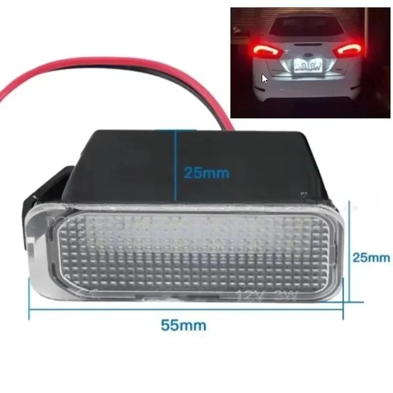 

2 шт. светодиодные лампы номерного знака для Ford Fiesta Focus Kuga Mondeo Galaxy Ecosport Ranger Explorer, освещение номерного знака