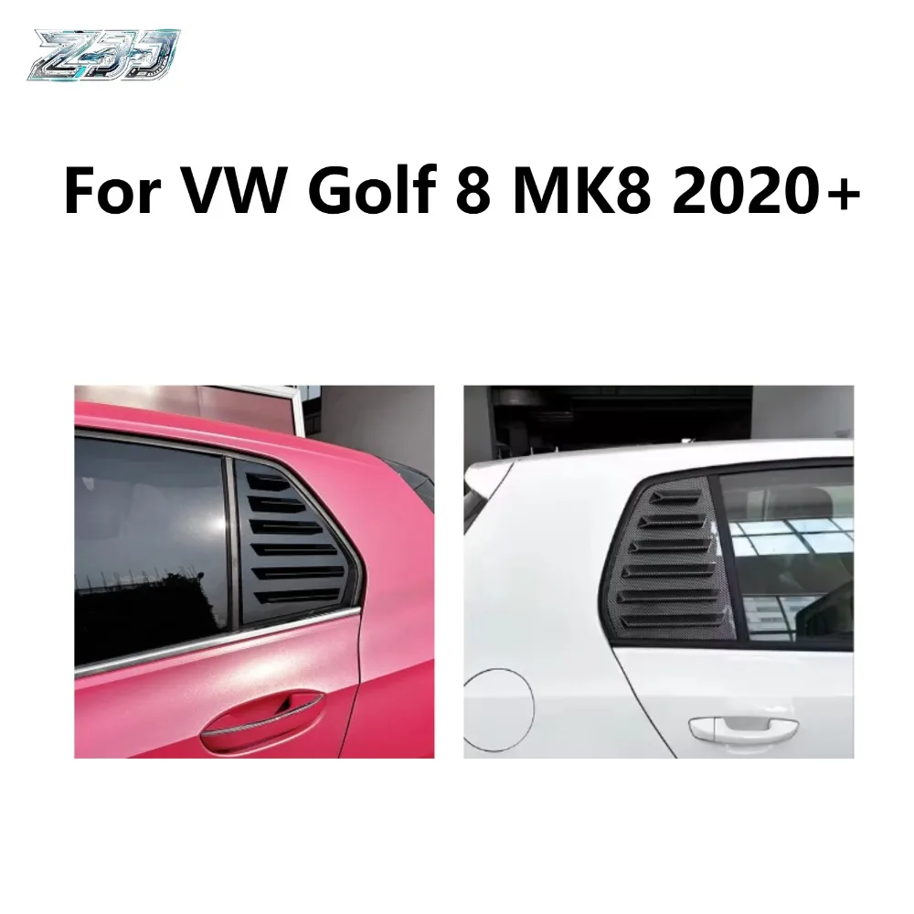 

For VW Golf 8 MK8 2020+ Rear Quarter Window Shutter Louver Cover Trim Sun Shade Heat Shield Anti UV Car Styling