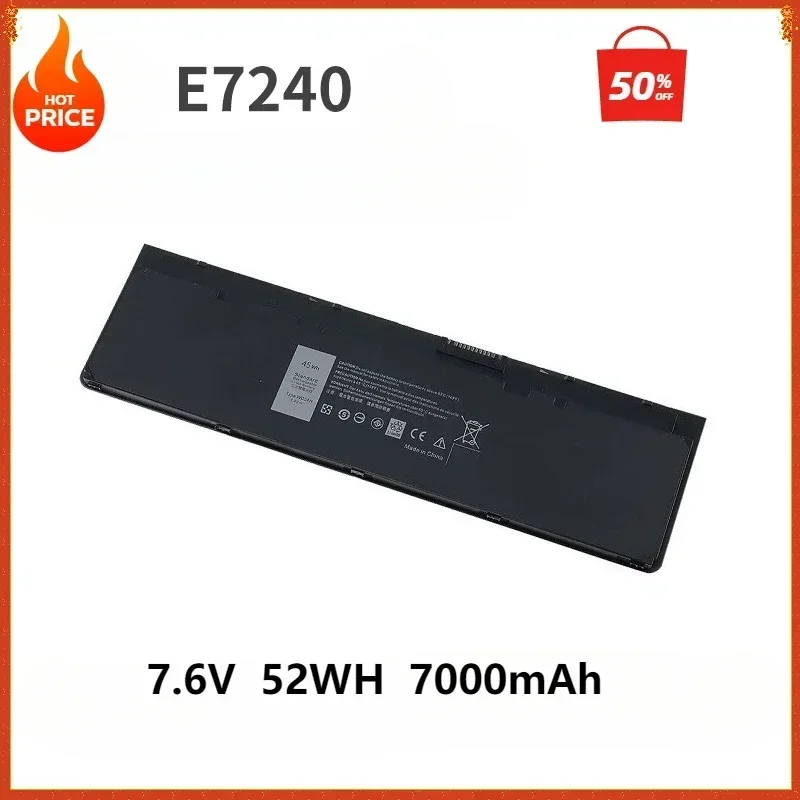 New E7240 Laptop Battery for DELL Latitude E7240 E7250 Serie VFV59 WD52H GVD76 KWFFN 7.6V 52WH  7000mAh High Quality in Stock