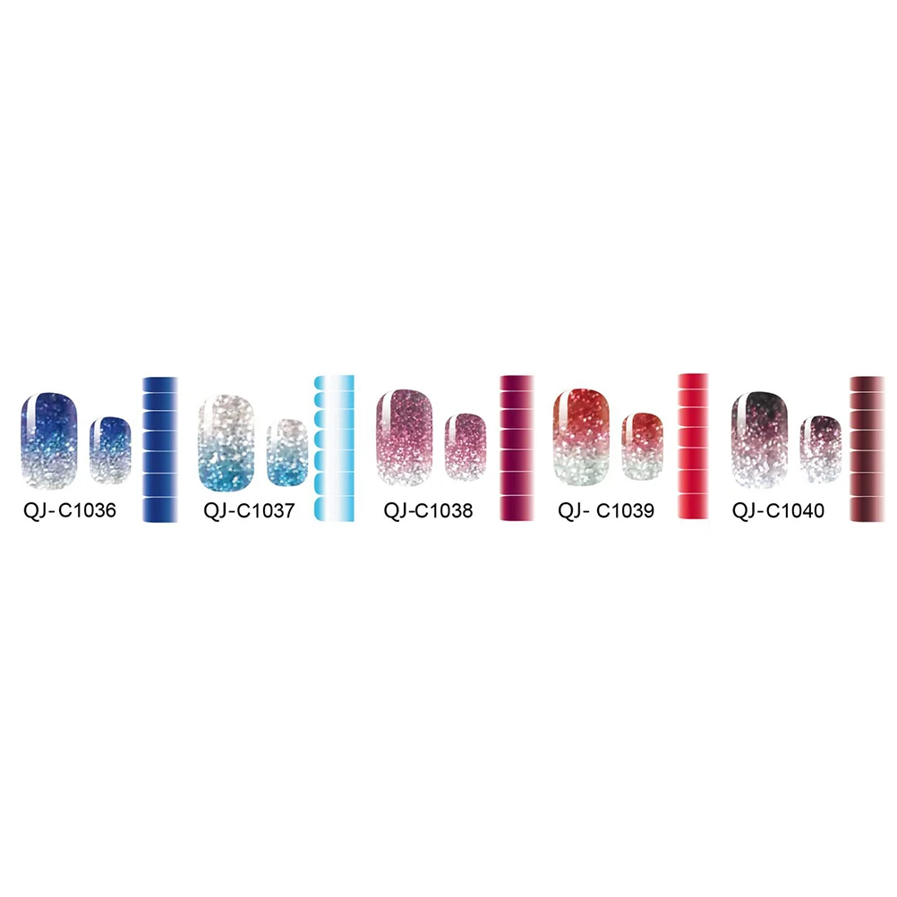 

5 set 5 Sets Gradient Stickers Women Art Decals Finger Toe Nail Designs Party Decoration Nail Stickers For Women Girls