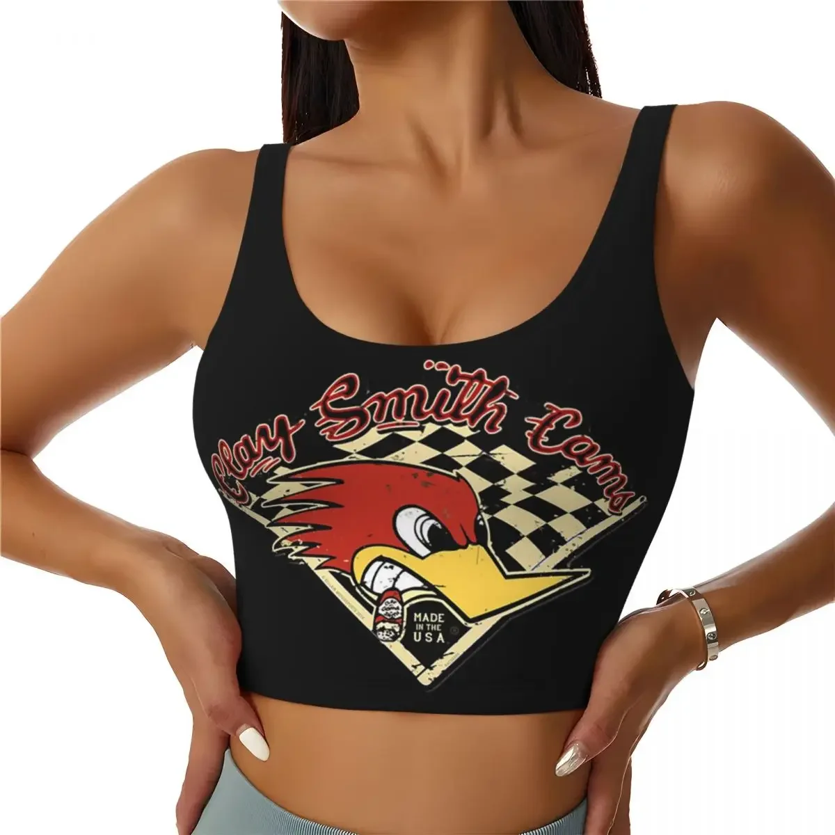 Custom Street Mr.Horsepower Clay Smith Cams Women Sports Bras High Impact Vest Gym Workout Yoga Crop Tank Tops