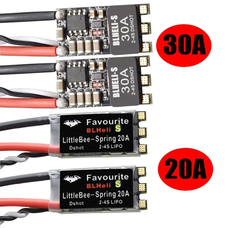 10 PCS FVT Little Bee BLHeli-s SPRING 20A / 30A Bürstenloser Regler 2-6S Unterstützt Mulitshot DSHOT Oneshot42 OneShot125 Multicopter