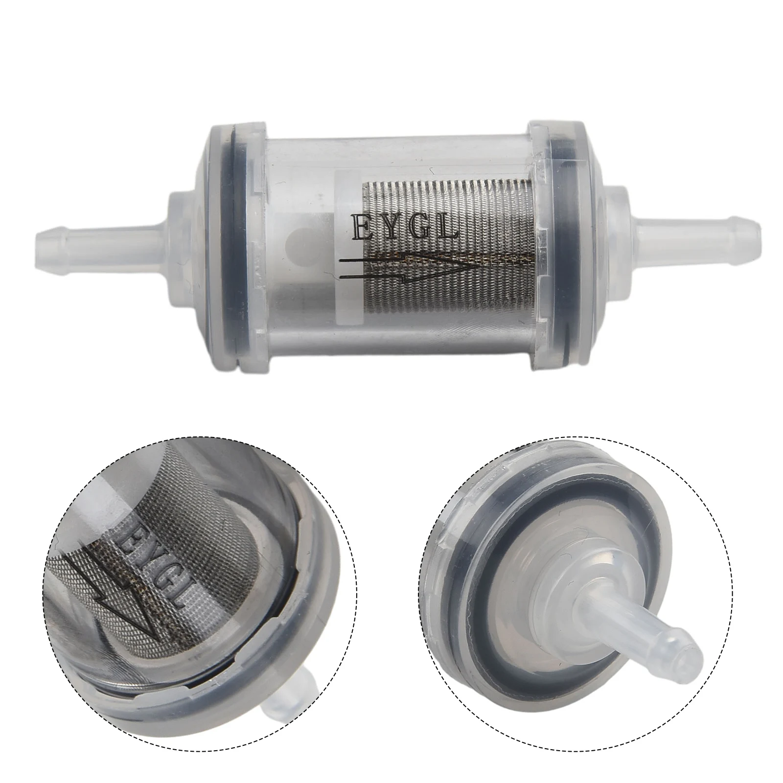 Auto Fuel Filter Transparent 82mm Diesel Inline Wire Mesh For Eberspacher For Webasto Heater Plastic & Metal None