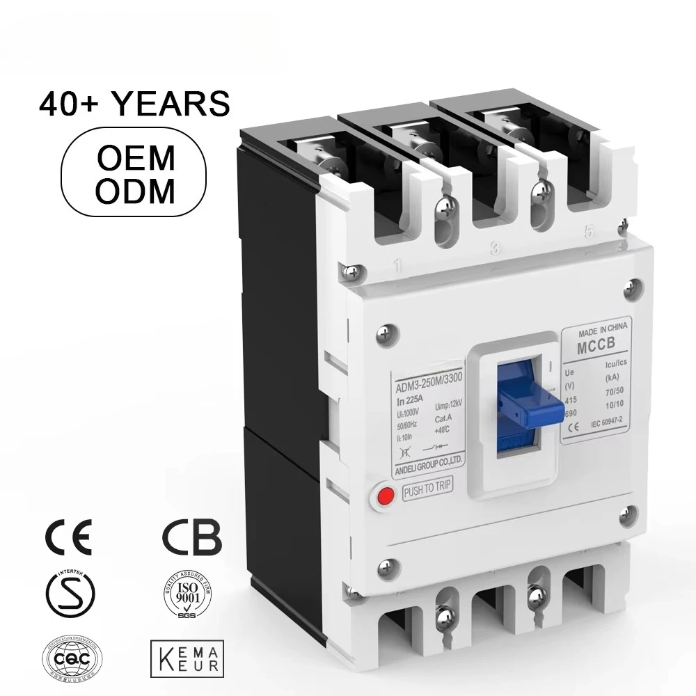 Electric Moulded Case Circuit Breaker 250A 3P MCCB High Performance 50kA Breaking Capacity 400/690V
