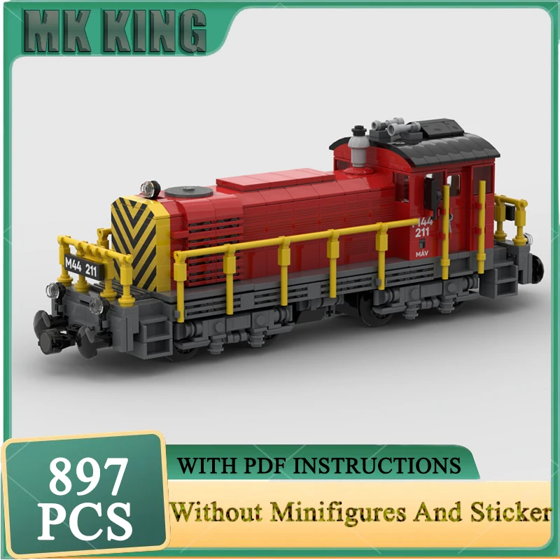 

Модель поезда Moc, строительные блокиndarV Class M44, шунтирующая модель локомотива, технология, сборка кирпичей, праздник, строительство, игрушка в подарок