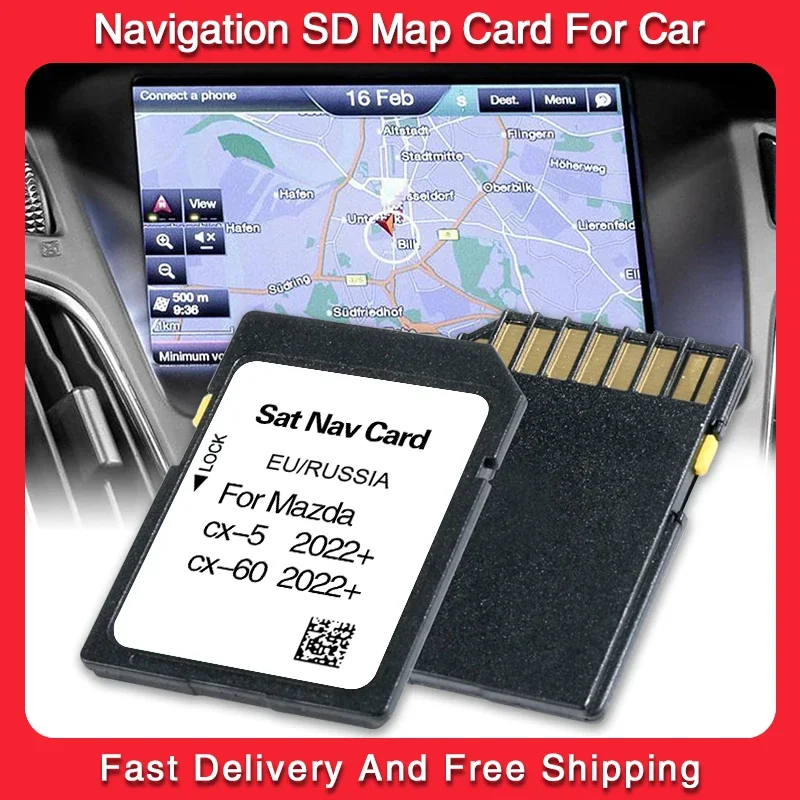 

2022 Navigation 32GB SD Map Card Sat Nav Card for Mazda CX-5 CX-60 2022+ EU RUSSIA Car 66 GPS Sat Nav New Update