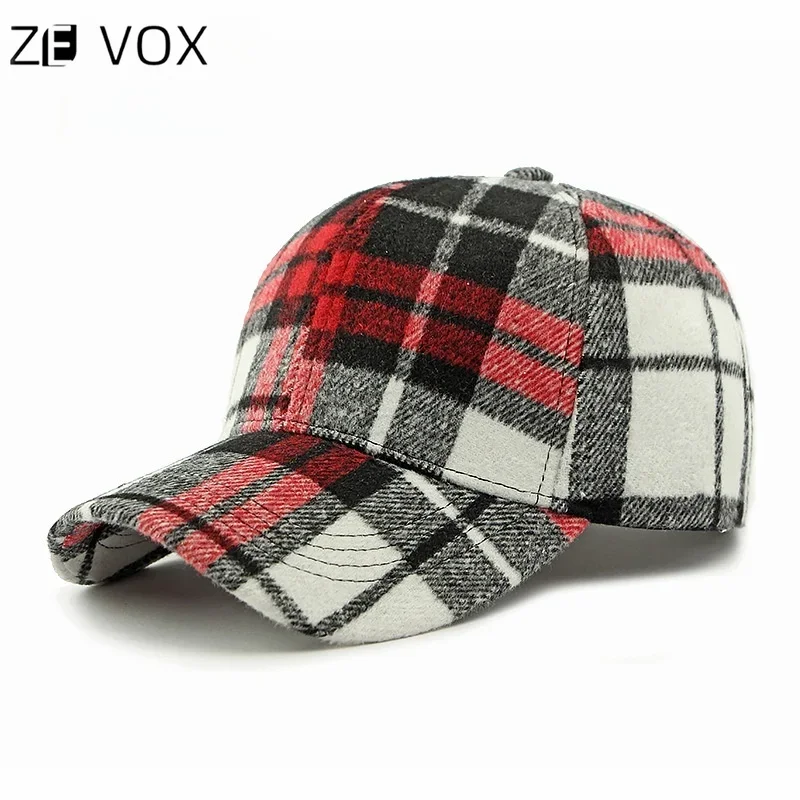 Fashionable and Classic Hard-top Official-website Baseball Cap for Men and Women, Autumn Spring Check Pattern Duck Tongue Cap
