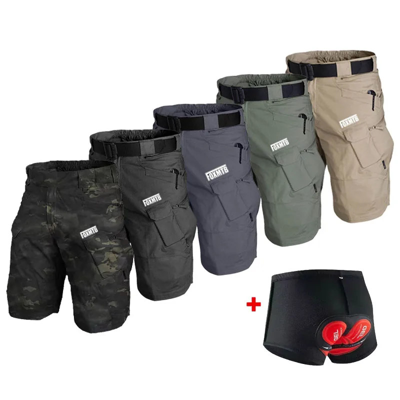

FOXMTB Road Cycle Tactical Shorts Men Enduro MTB Pants Breathable Motocross Downhill Bike Cycling Trouser Short Ciclismo Hombre