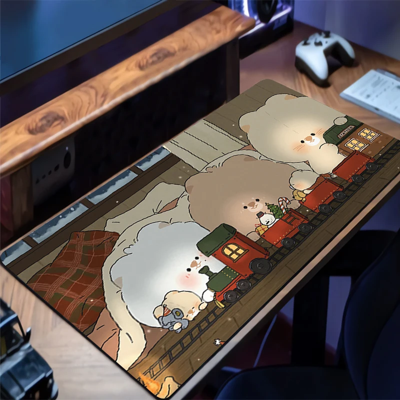 Gaming Extended Mouse Pad Gamer PC Computer HD Print Baby Bear Keyboard Pad New Desk Mat Offices Laptop Interior Accessories Rug
