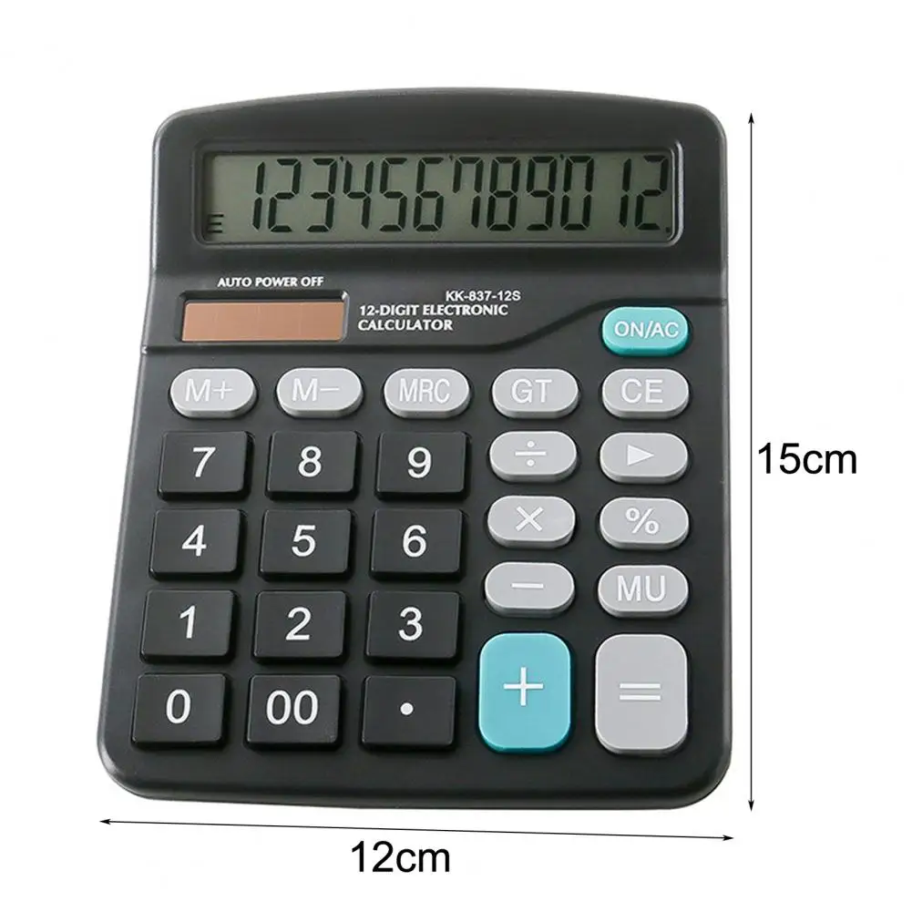 Calculadora electrónica Solar portátil de escritorio para la escuela, ahorro de energía