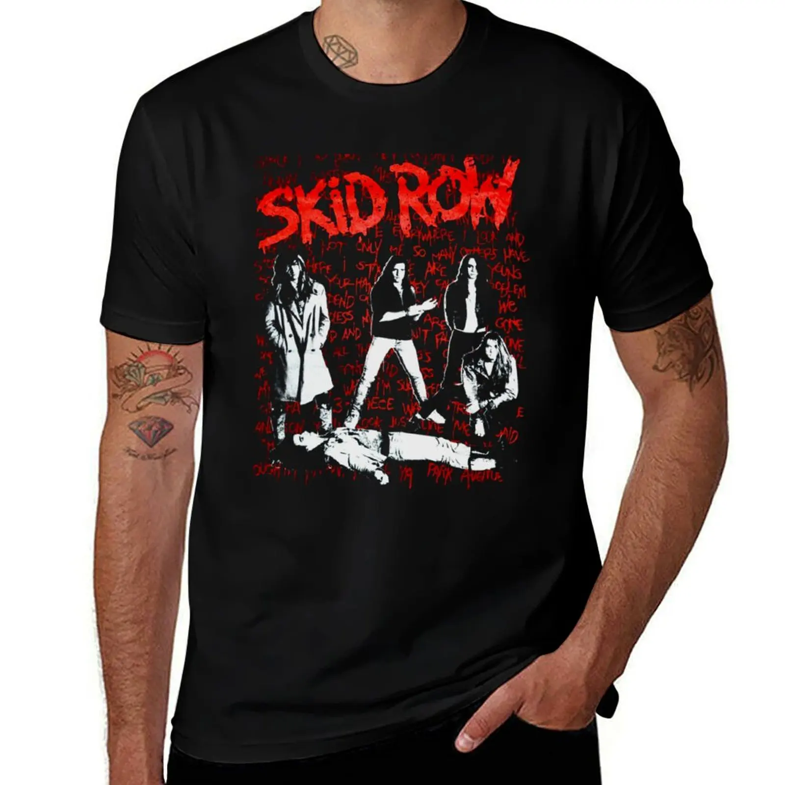 

Skid Row 18 and Life T-Shirt cotton t shirt man g man t shirts for men mens graphic t shirts T-Shirt