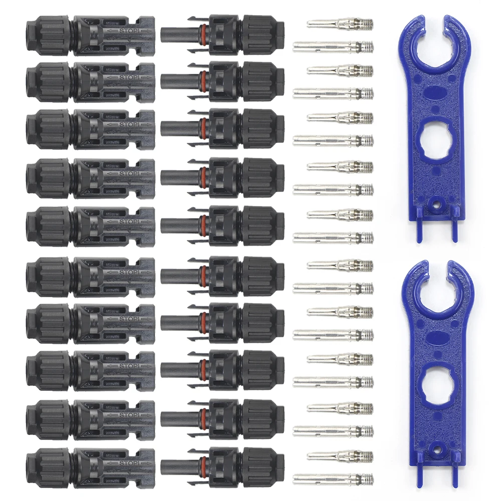 

Solar Connectors male female 30A DC1000V Solar Panel Branch Cable Pair Plug Cable Panels Photovoltaic Systems IP67 Waterproof