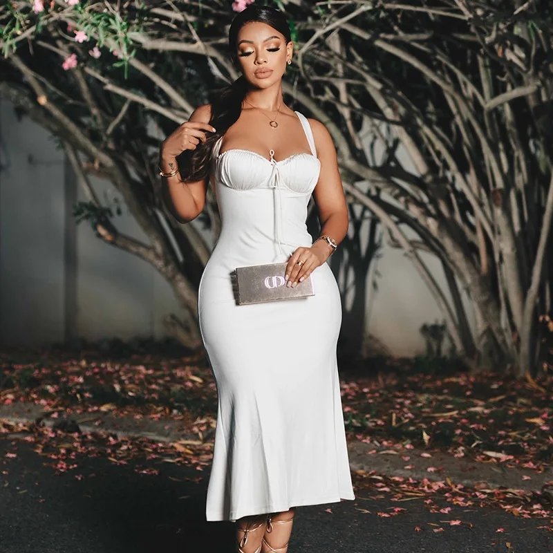 White Princess Prom Dress Sexy Stripe Sleeveless Long Sheath Party Bridal Gown Casual Formal Guest Wedding Birthday Robe