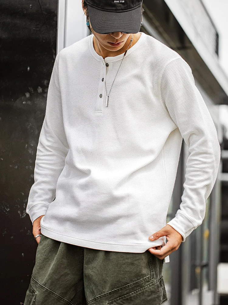 

Мужская белая футболка MRA Heavyweight с длинным рукавом, винтажная, дышащая, из хлопка, базовый слой, верхняя одежда