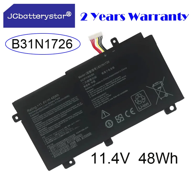 JC new  B31N1726 B31BN91 For ASUS FX504 FX86 FX80GM FX505GE FX505DT FX80GE PX505GE PX505GD FX505GM FX80G B31BnEH A41LK9H 48Wh