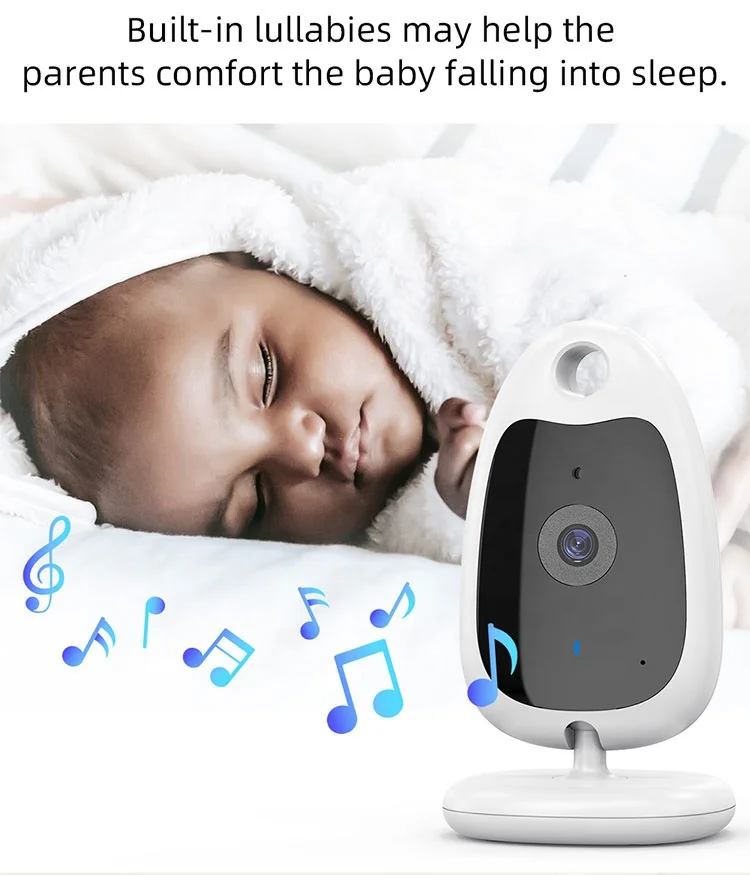 Neue babyfoon vb610 nachtlicht temperatur überwachung weinerkennung intercom drahtlose digitale video baby phone vb610