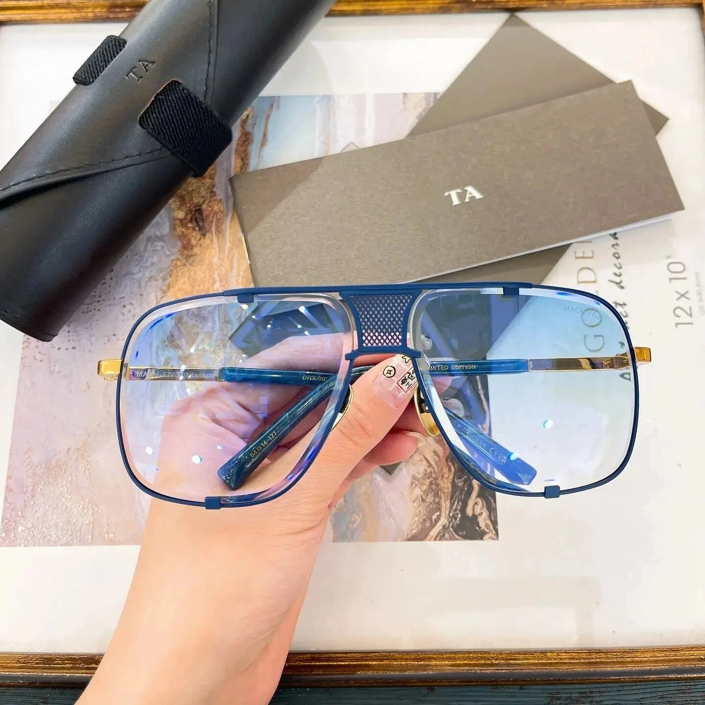 

Authentic For DIYTA DT DRX-2087 MACH FIVE LIMITED EDITION Men Women Sun Glasses Gradient Blue Lens Male Couple Eyewear With Box