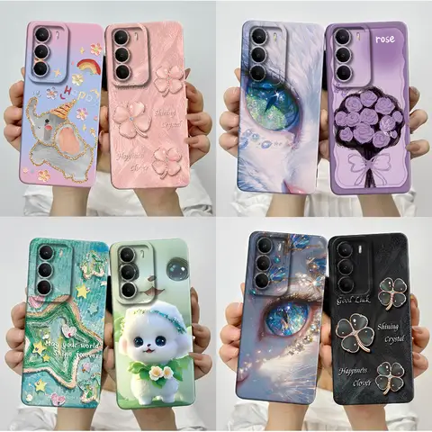 For Realme C71 4G 2025 Case Aesthetic Butterfly Flower Soft Liquid Silicone Phone Housing For RealmeC71 RMX5303 6.67" Back Cover