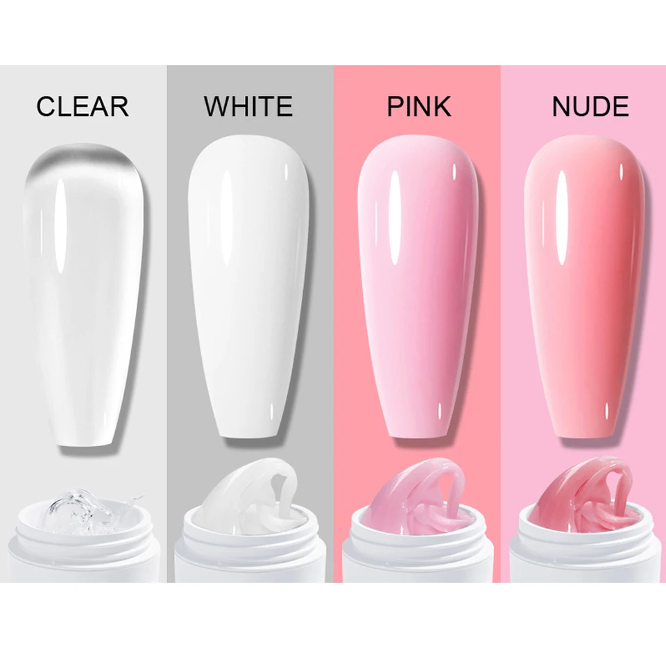 5/15ml de gel de extensión de uñas claro no pegajoso, gel duro para esculpir/tallar, UV/LED, gel lechoso, DIY 6