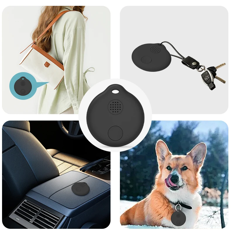 mini GPS Tracker for Dogs Pet Cats Locator Only Compatible with iOS Find My APP Global Anti-loss Device Smart Tag for Keys