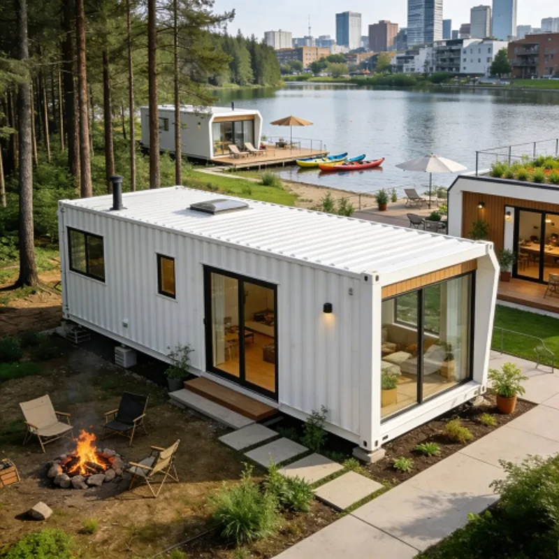 Reusable On-site Assembly Site Adaptability Material Recyclability Standardized Components Emergency Building Modular Container