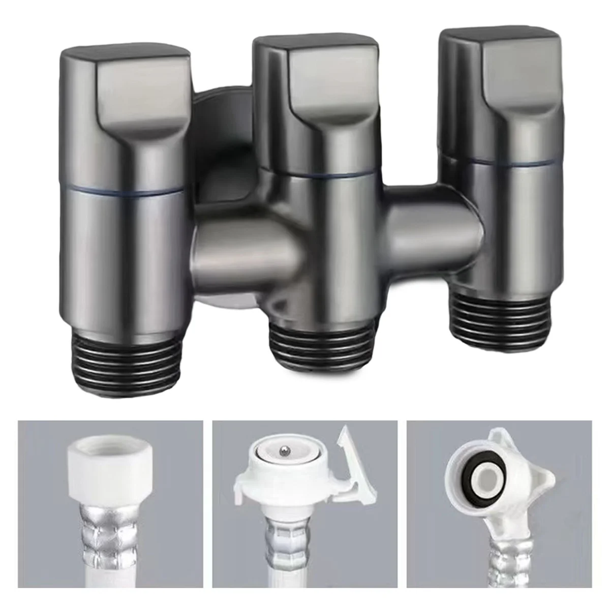 3 Way Angle Valve Improve the Functionality of Your Home or Commercial Spaces with the Three Way Diverter Valve,B