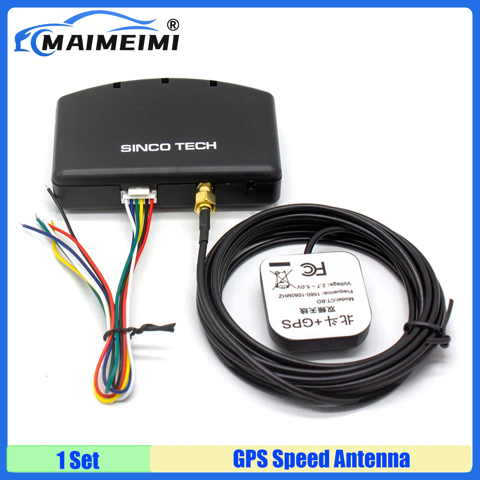 

MAIMEIMI GPS/BD Antenna GPS Speedometer Sensor with Antenna Kit for Racing Car Speedometer Gauges Sensor Kits