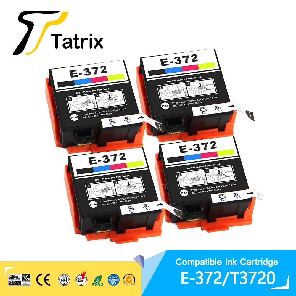 Tatrix For Epson 372 T372 T372090 T3720 Premium Compatible Color Inkjet Ink Cartridge for Epson Picturemate Pm520 Printer