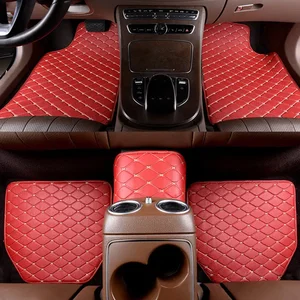 Waterproof leather car floor mats, universal auto foot pad protector, car rug, accessories, 5 pcs 10 Main Waterproof Carpet Sales - №3